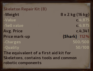 Skeleton Repair Kit in Shark